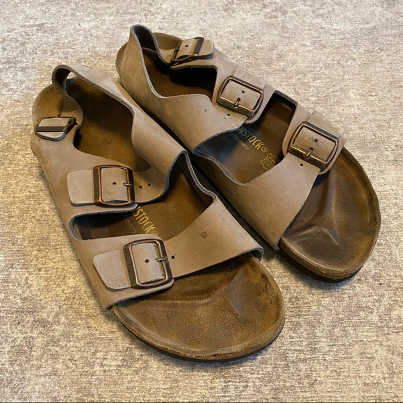 Birkenstock Milano Sandal Tan Slingback Leather 46 - Picture 2 of 10